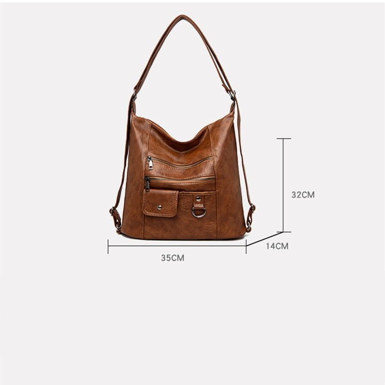 Messenger Faux Leather Shoulder Bag - Image 3