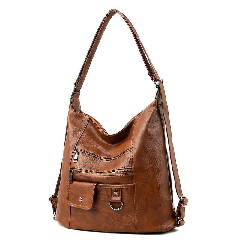 Messenger Faux Leather Shoulder Bag - Image 7