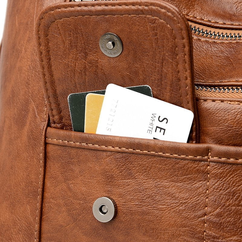 Messenger Faux Leather Shoulder Bag - Image 2