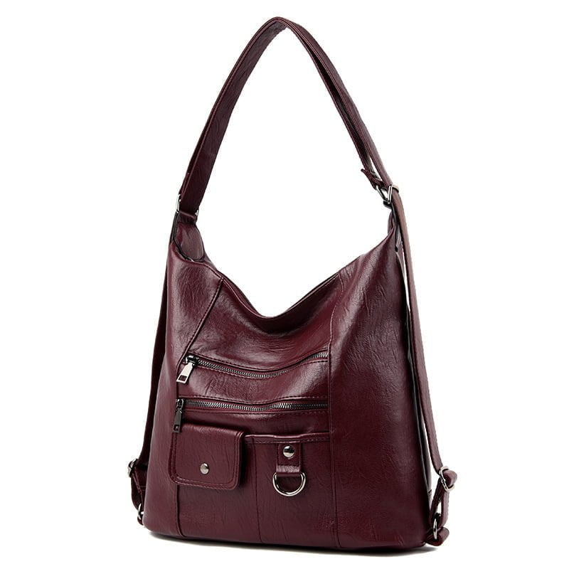 Messenger Faux Leather Shoulder Bag - Image 8