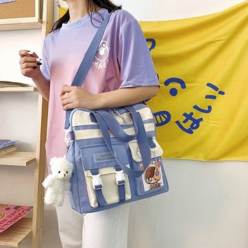 37e9b243-49c7-4dc5-99dc-69a02b2ff6fc.jpg Anime Student Girls Canvas Bag With Badges
