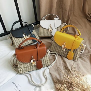 Versatile Woven Shoulder Bag