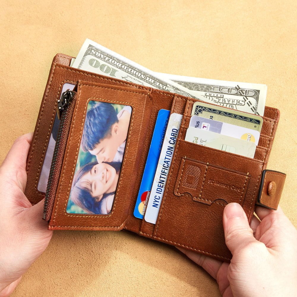 Men's Three-Fold Leather Wallet
