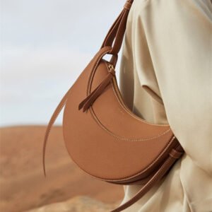 Shaped Leather Shoulder Bag