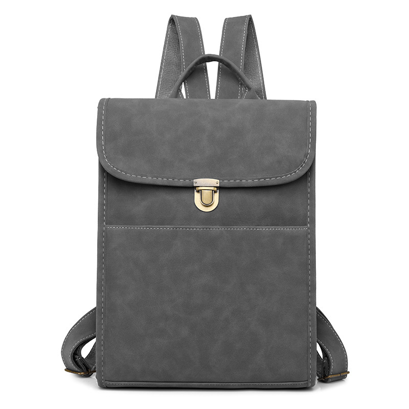 grey backpack front