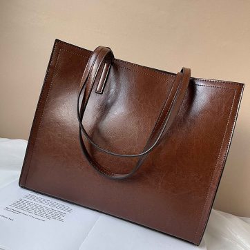 Leather Tote Bag - "Paggos"