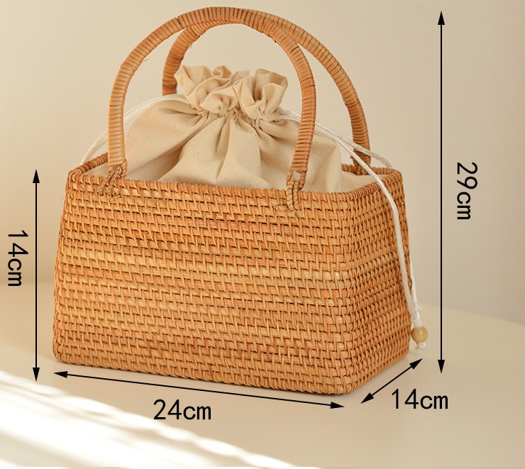 Handmade Picnic Rattan Basket - Image 2