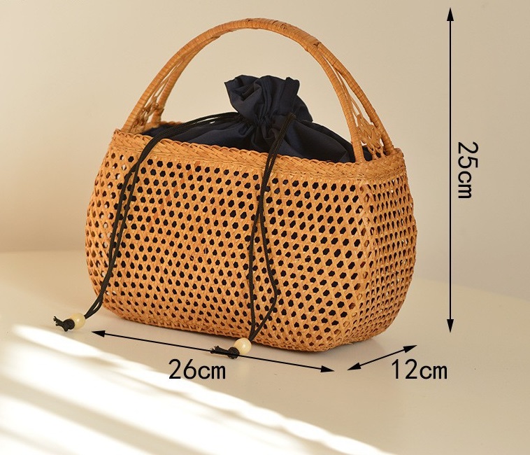 Handmade Picnic Rattan Basket - Image 4