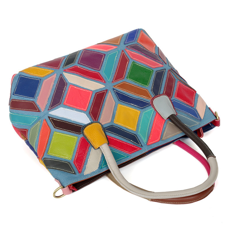 1131237247466.jpg Soreso Multi-Color Casual Leather Tote