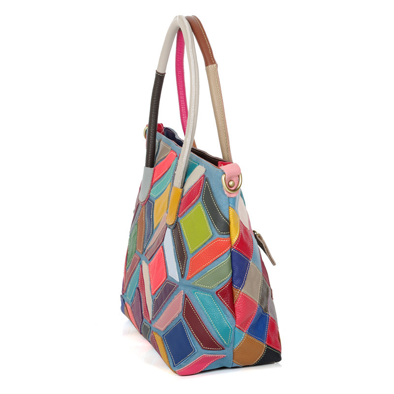 1324118455201.jpg Soreso Multi-Color Casual Leather Tote