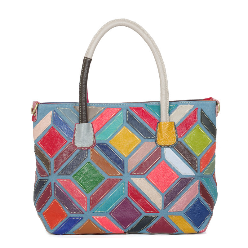 1552046615162.jpg Soreso Multi-Color Casual Leather Tote