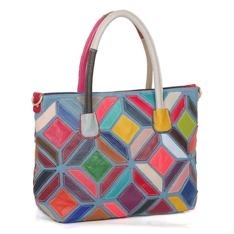 5495407722465.jpg Soreso Multi-Color Casual Leather Tote