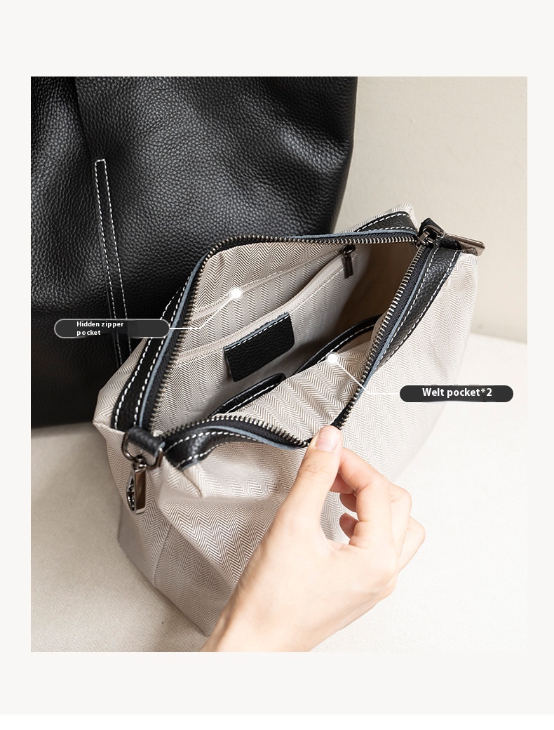 trans All-Match Soft Leather Tote