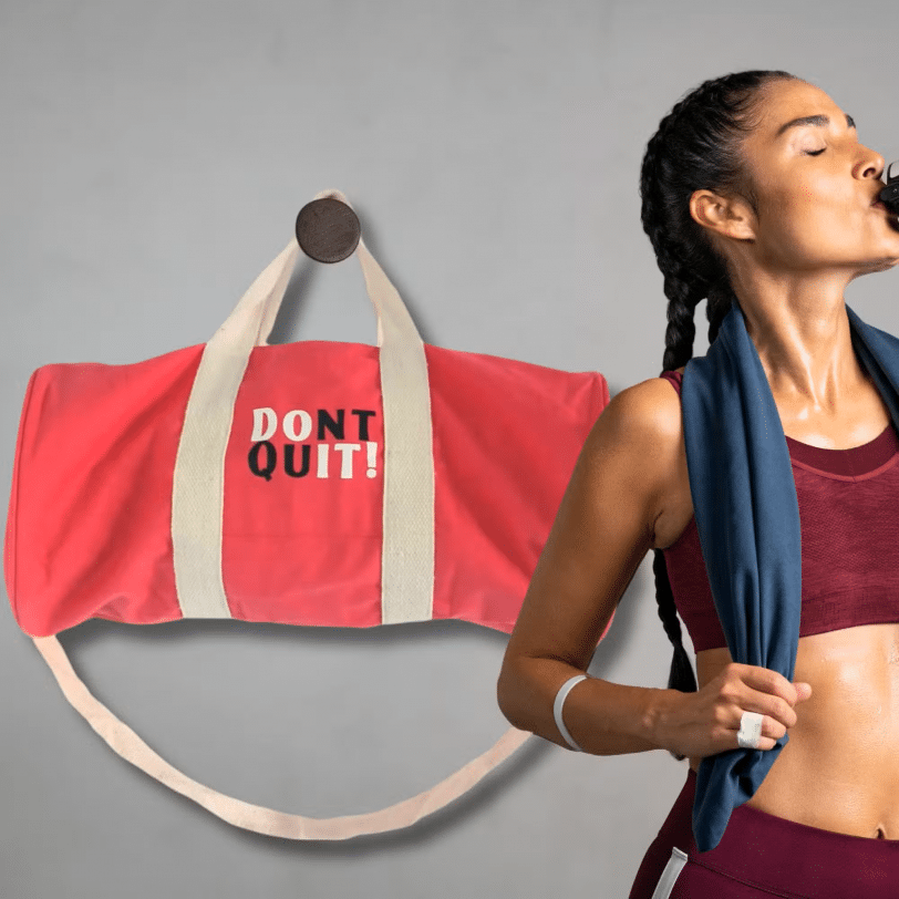 Don't Quit Gym Bag - Cherry Pink-2 Don't Quit Gym Bag - Cherry Pink-2