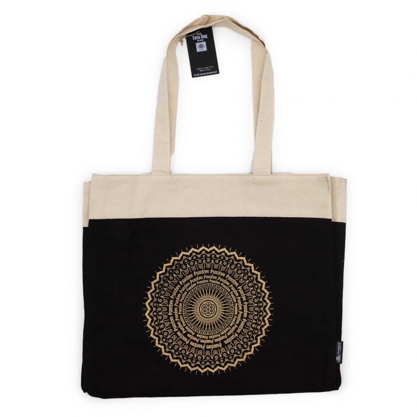 Freedom Mandala-Oversized Stonewash Tote Bag Freedom Mandala-Oversized Stonewash Tote Bag