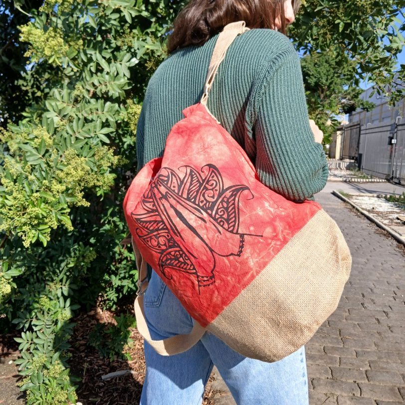 bG9jYWw6Ly9tZWRpYS9TSy9HQy82MFIzMEMxRzZXVDNHQ1NLL2ZhNjgwZGQzLnBuZw.jpg Namaste Hand All Natural Backpack - Orange Stonewash