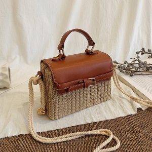 Women's Rattan Box Handbags