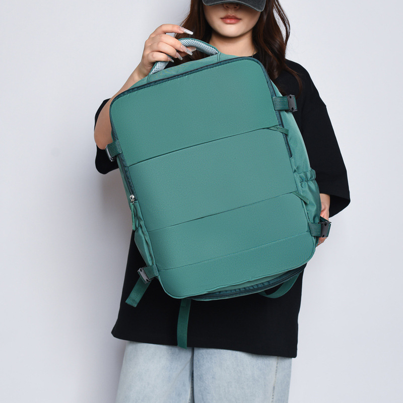 Women's Large Capacity Lightweight Multi-purpose Solid Color Travel Backpack - Image 4