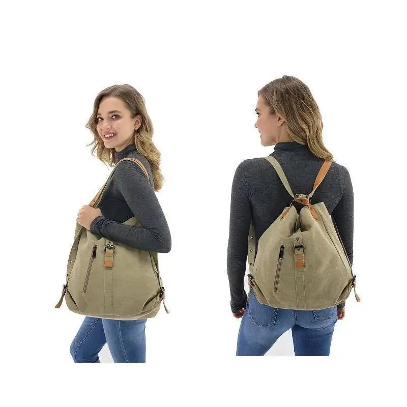 Versatile Canvas Bag and Backpack in One - Image 2