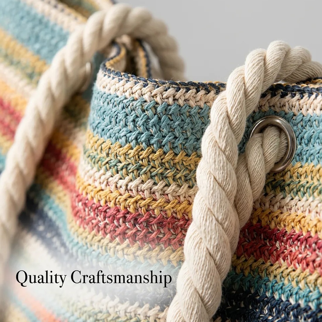 Boho Sunset Rope-Handle Tote - Image 6